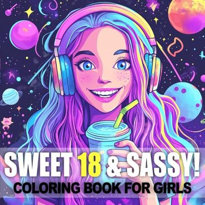 SWEET 18 & SASSY - Funny 18th Birthday Gifts for Girls: A cute and cozy coloring book for girls, perfect for daughters, granddaughters, and friends to celebrate Sweet 18 age in style