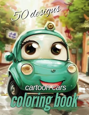 Cartoon Cars Coloring Book
