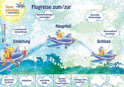 Mildenberger Texte schreiben mit Kapitän Albatros - Póster DIN A1