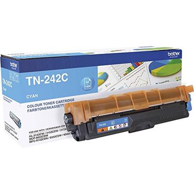 Brother Toner TN-242C Cyan (ca. 1400 Pages) - s'adapte DCP-9022CDW, HL-3142CW, HL-3152CDW, HL-3172CD