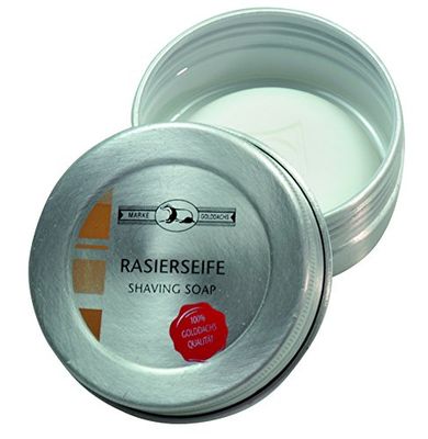 Golddachs - Sapone da barba Classic, in scatola di alluminio, 60 g