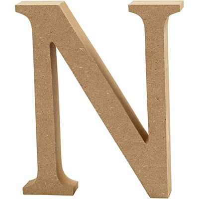 Letra, H: 8 cm, MDF, N, 1 unidad