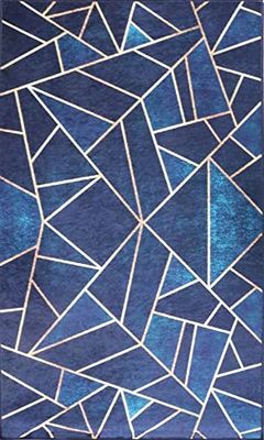 Mani Textile – Tappeto Grafic blu dorato, dimensioni: 120 x 180 cm