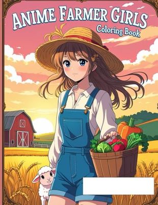 Anime Farmer Girls Coloring Book – A Stunning Grayscale Manga Coloring Adventure!: Immerse Yourself in the Beautiful Countryside with 50 Unique Grayscale Illustrations!