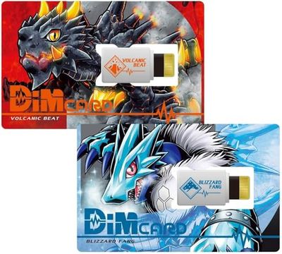 Digimon Volcanic Beat & Blizzard Fang DiM Cards | Expansion for the Vital Bracelet Fitness Tracker Watch | Train your and Battle your Friends, Multicolor, (NT58680)