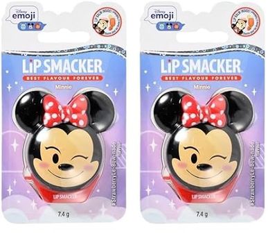 Lip Smacker Disney Minnie Mouse Emoji, Bálsamo Labial para Niños, con Sabor a Limonada, Hidrata y Refresca, Pack Individual (Paquete de 2)