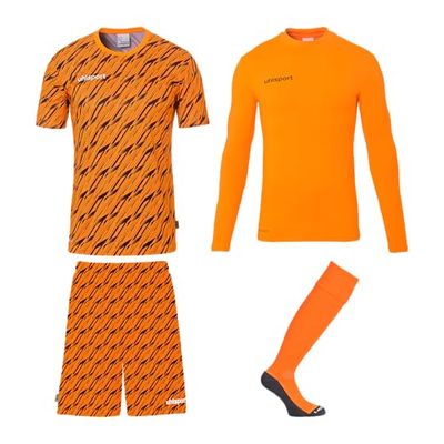 uhlsport Set da Portiere Unisex da Calcio - Set di Maglie Progressive - Set Completo da Portiere Composto da Maglia, Strato di Base, Pantaloni e Calzini - Set di Maglie per Bambini e Adulti