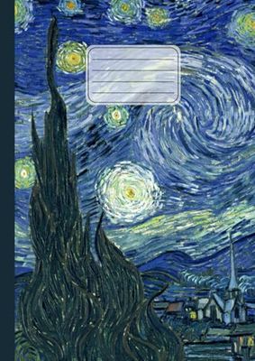 Carnet à pointillés: Vincent Van Gogh, La Nuit étoilée | Illustration de couverture | Carnet en pointillés avec grille de points pour les notes, l'écriture, la peinture | 110 pages | Format A4