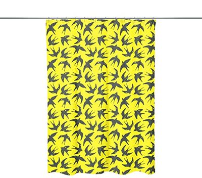 Bonamaison, Rideau de Douche Imprimé Numériquement, Anneaux de Rideau de Douche Inclus, 1 Pièce, 140X200 Cm - Conçu et fabriqué en Turquie