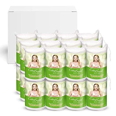COTTON SOUND ECO Maxi podkładki do makijażu 24 opakowania x 40 sztuk, 100% ekologiczna bawełna z biodegradowalną kopertą i kompozytową, pasuje do wszystkich rodzajów skóry, wyprodukowano we Włoszech