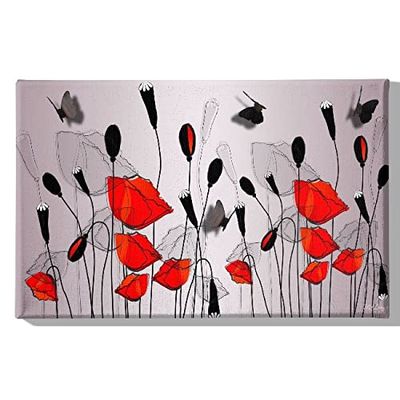 Homemania Muurfoto, bloemen, natuur, voor woonkamer, slaapkamer, meerkleurig, 45 x 3 x 70 cm, -HM20KNV45 x 70 – 224, polyester, hout