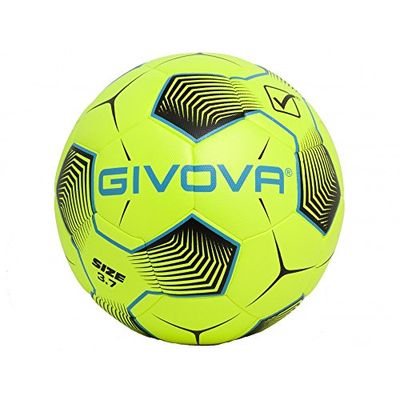 GIVOVA PAL017, Pallone Futsal Unisex – Adulto, Giallo Fluo/Turchese, 3.7