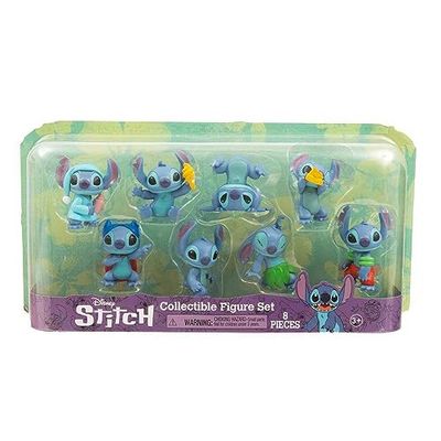 Capsules Magiques - Stitch Collectible Figure Set, Pack 8 Figurines Exclusives Stitch Disney, avec différentes Positions et Accessoires, Jouet de Collection, garçons et Filles +3 Ans, Célèbre