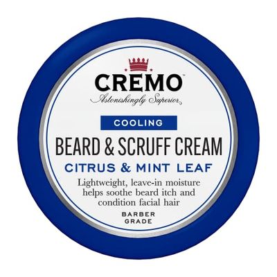 CREMO - Cooling Beard & Scruff Cream For Men - Lightweight Refreshing Beard Cream - 113g