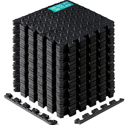 Yes4All 30x30 cm hasta 3.3 m² Set 12/16/36 Baldosas de Espuma EVA, Estera de Espuma, Estera de Gimnasio, Estera de Enclavamiento para Suelo de Garaje, Piscina al Aire Libre, Bañera de Hidromasaje