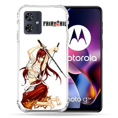 Cokitec Cover rinforzata per Motorola G54 5G Manga Fairy Tail Erza