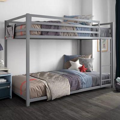 DHP Miles Escritorio y Cama Loft de Metal Negro