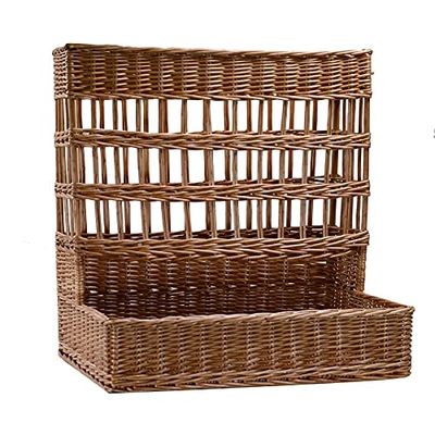 Vacchetti Cesta espositore Vimini Rettangolare, Multicolor, Medio