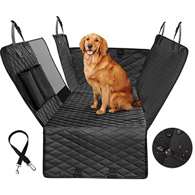vailge Coprisedile per cani per sedile posteriore, 100% impermeabile, coprisedili per auto per cani con finestra in rete, antigraffio, antiscivolo, coprisedili per auto, coprisedili per cani,
