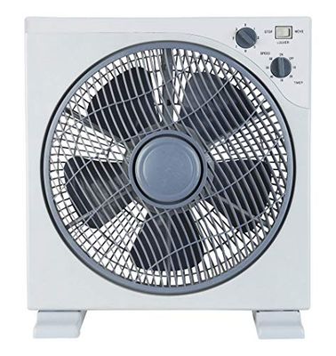 ARDES Ventilador portátil quadrado refrescante de chão ou mesa com 5 pás e 3 níveis de intensidade rotação de 360 graus e temporizador ventilador de chão branco Box Floor AR5B29