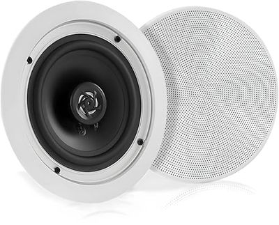 Pyle Cassa Bluetooth 13 Centimetri, Altoparlanti a Parete e a Soffitto 2 Vie, Griglia Rotonda/Quadrata Intercambiabile, Casse Audio con Cono in Polipropilene, Speaker da 150 Watt