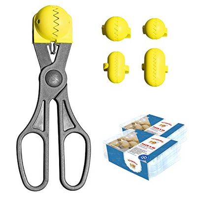 LA CROQUETERA Multifunctioneel gebruiksvoorwerp Geel-4 verwisselbare deegvormen + Pack Conservation Trays - 100% Spaans: gepatenteerd en gemaakt in Spanje, Citroenboom, 1 gebruiksvoorwerp + 40