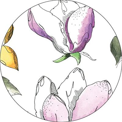 Bonateks, Round Digital Printed Mouse Pad, Non-Slip Base, for Office and Home, Diameter:22cm