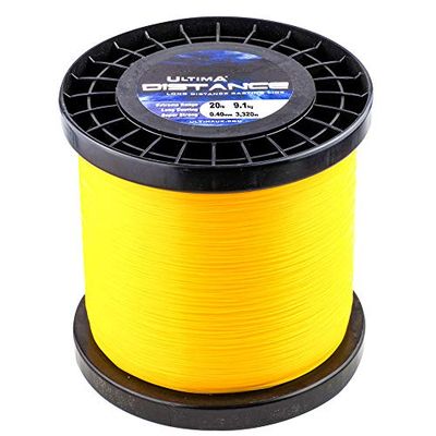 ULTIMA Distance, Sea Fishing Line Unisex-Adult, Fire Orange, 0.40mm-20.0lb/9.1kg