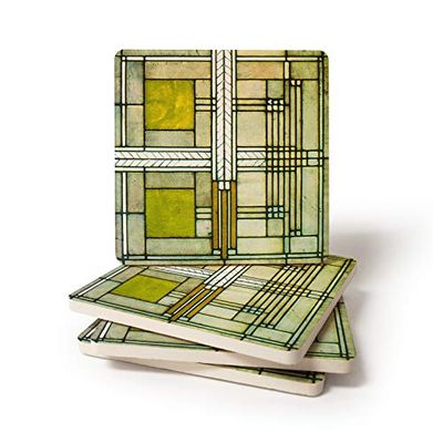 CoasterStone Lot de 4 sous-Verres carrés absorbants Frank Lloyd Wright Willits