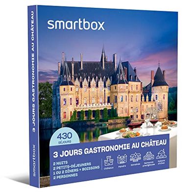 SMARTBOX - Coffret Cadeau Couple - Cadeau original : Séjour de 3 jours gastronomique en châteaux et belles demeures