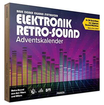 FRANZIS 67182 Elektronica Retro Sound adventskalender, in 24 stappen naar eigen geluidsmachine, incl. 28-pagina's begeleidend boek, zonder solderen