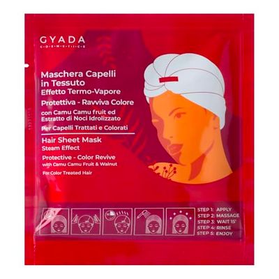 GYADA COSMETICS, Masque Capillaire Protecteur et Revitalisant, à Action Polissante, avec Capuchon Thermique, 60 ml
