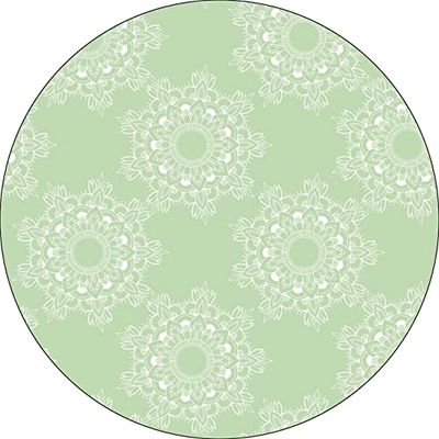 Bonateks, Tappetino per mouse rotondo con stampa digitale, base antiscivolo, per ufficio e casa, diametro: 22 cm