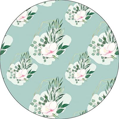 Bonateks, Round Digital Printed Mouse Pad, Non-Slip Base, for Office and Home, Diameter:22cm