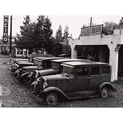 Lange Vintage Cars Santa Clara Photo Large Wall Art Poster Print Thick Paper 18X24 Inch