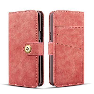 Carcasa de telefono Textura de Cuero de Vaca Absorción magnética Funda de Cuero con Tapa Horizontal Desmontable for Galaxy S9 Plus, con Soporte y Ranuras for Tarjetas y Billetera (Negro)