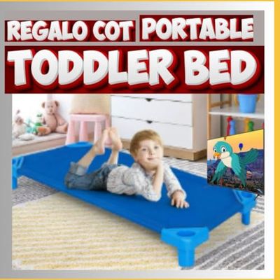 REGALO COT PORTABLE TODDLER BED: includes fitted sheet bed