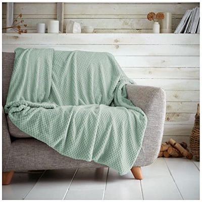GC GAVENO CAVAILIA Coperte in pile di lusso, calde e accoglienti per divani, coperta soffice per letto, uovo d'anatra, 150 x 200 cm