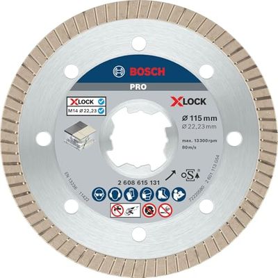 Bosch Professional Best - Disco de corte de diamante (para cerâmica, X-LOCK, extra turbo, Ø 115 mm, diâmetro do orifício: 22,23 mm)