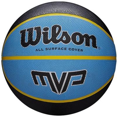 Wilson MVP 295 BSKT BLKBLU, Basketball Unisex-Adult, Nero/Blu, 7
