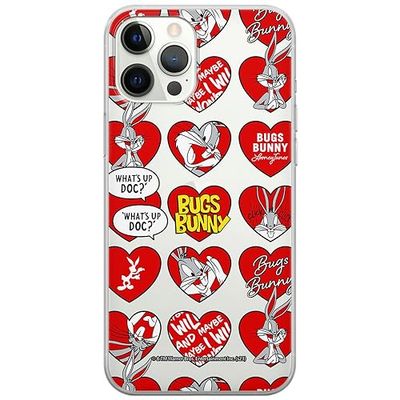 ERT GROUP mobiel telefoonhoesje voor Iphone 12/12 PRO origineel en officieel erkend Looney Tunes patroon Bugs 022 optimaal aangepast aan de vorm van de mobiele telefoon, gedeeltelijk bedrukt