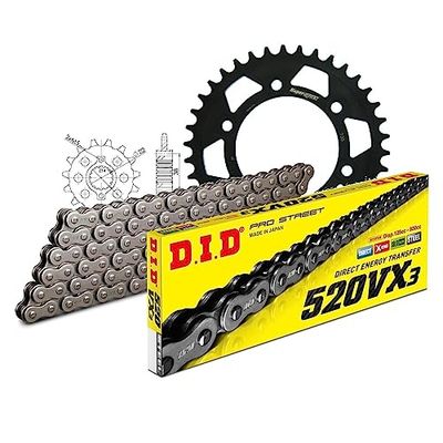 Kettingset DID staal 520VX3 / 100 eindeloos voor Ducati Monster M2 900 cc Bj. 2000-2002