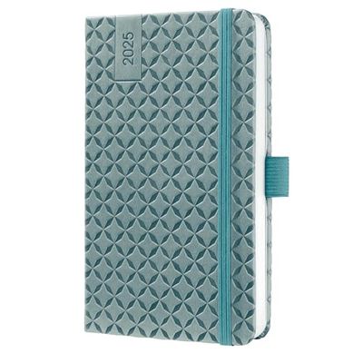 SIGEL J5132 Jolie Weekly Planner 2025, hardcover, 9,5 x 15 cm, 174 Pages, Ocean Blue
