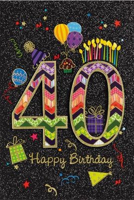 bsb Verjaardagskaart Verjaardaskaart Verjaardagswensen voor de 40e verjaardag - Happy Birthday - Envelop lichtgroen