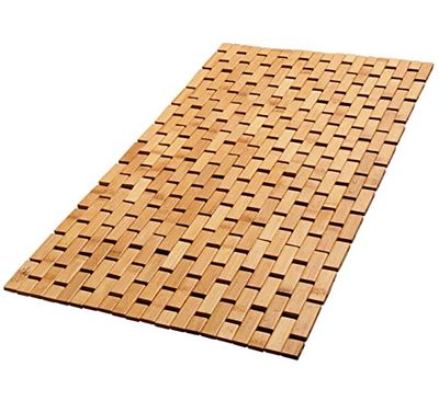 ZPirates Tapis de Bain Pliable en Bois de Bambou Naturel, Grand Tapis de Bain Pliable, Accessoires et décoration pour Salle de Bain, Sauna, Spa, Baignoire ou Porte, Indispensable pour la Maison