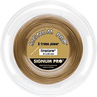 Signum Pro Firestorm Cordage de raquette de tennis 100 m x 1,25 mm Or