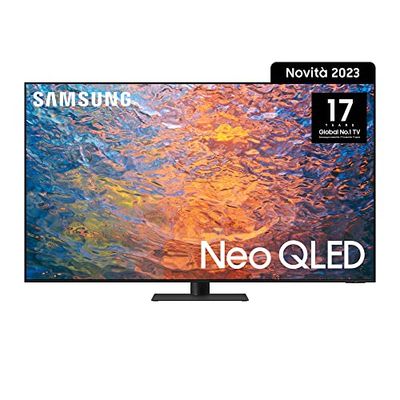 Samsung TV Neo QLED QE55QN95CATXZT, Smart TV 55" Serie QN95C perfetto per il Gaming, Neo QLED 4K UHD, Dolby Atmos, Alexa e Google Assistant integrati, Slate Black, 2023, DVB-T2