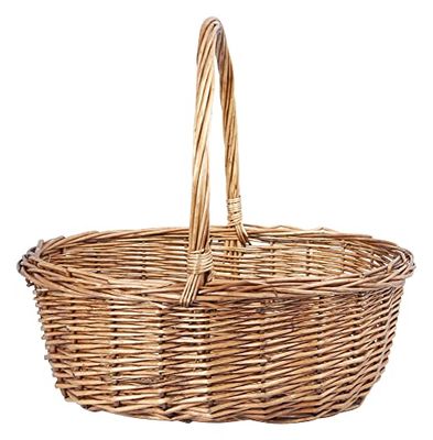 VERDELOOK Cesta de mimbre holandesa entera con asa, 41x35 h40cm