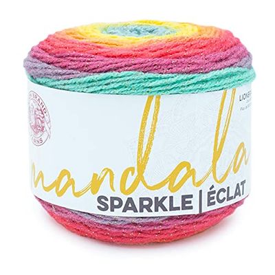 Lion Brand Yarn Company 527-312 Mandala Sparkle Yarn, Fil, Multicolore (Crux), Taille unique, Set de 300 Pièces