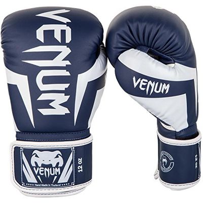 Venum Elite bokshandschoenen - wit, marineblauw - 12 Oz